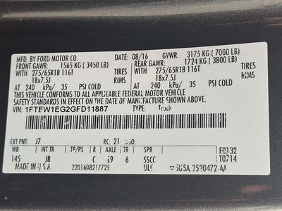 2016 Ford F-150 XLT