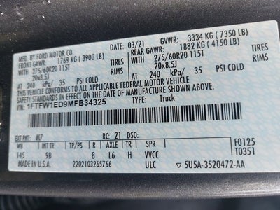 2021 Ford F-150 Platinum