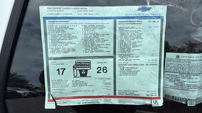 1996 Chevrolet Caprice Classic GARAGE KEPT