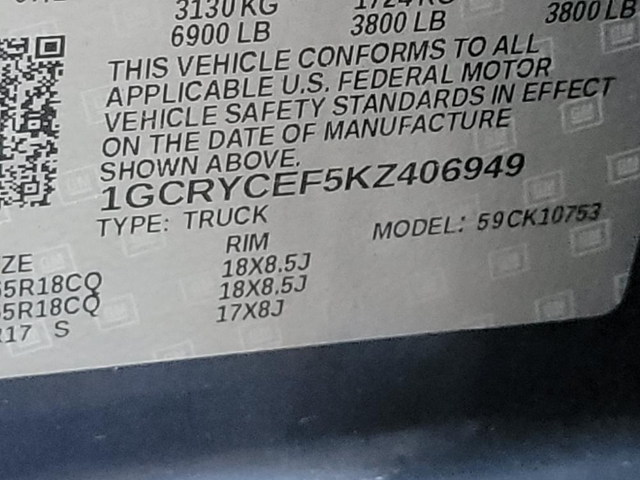 2019 Chevrolet Silverado 1500 Custom Trail Boss