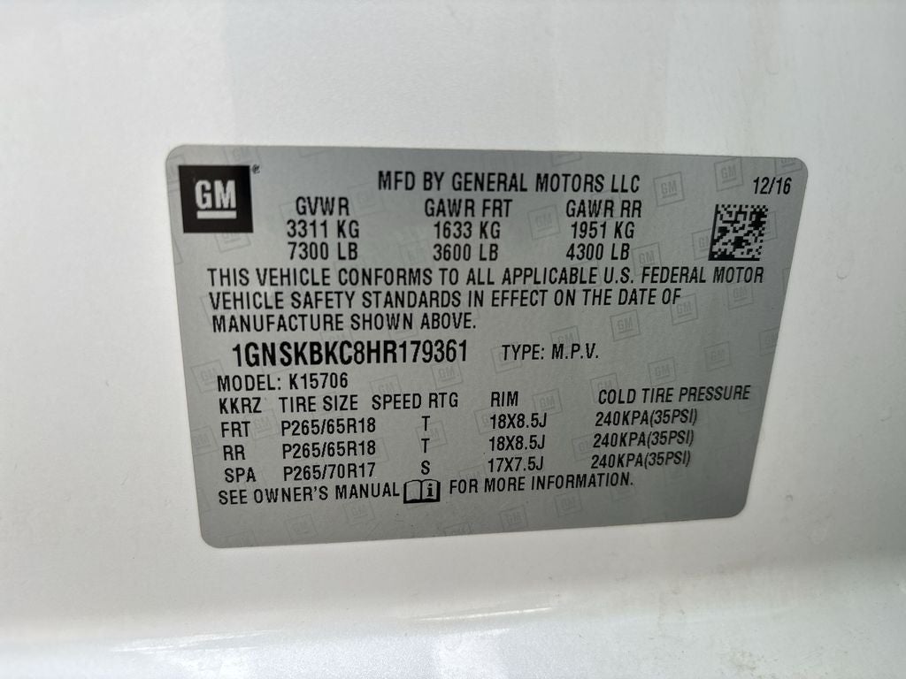 2017 Chevrolet Tahoe LT Z71