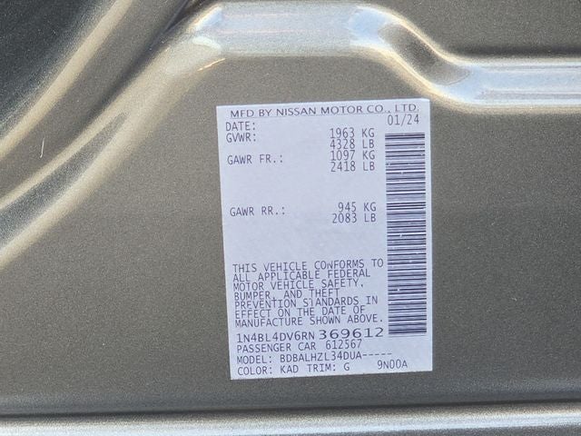 2024 Nissan Altima 2.5 SV