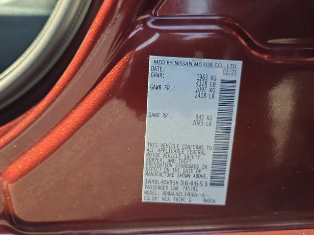 2025 Nissan Altima 2.5 SV