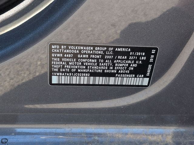 2018 Volkswagen Passat 2.0T SE