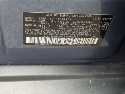 2018 Subaru Outback 2.5i Limited