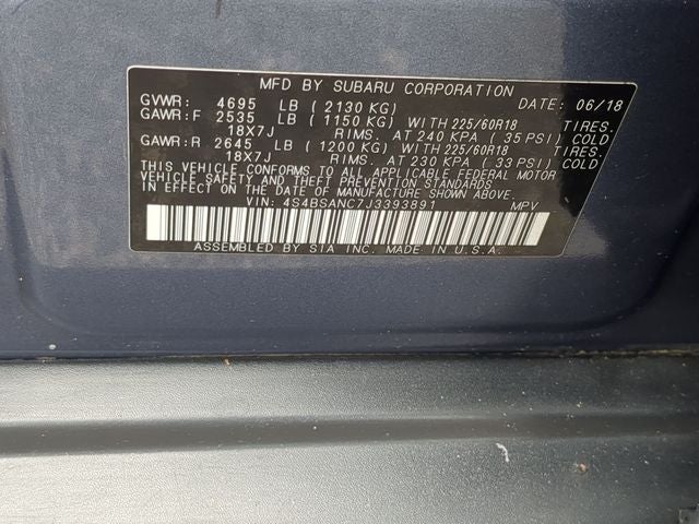 2018 Subaru Outback 2.5i Limited