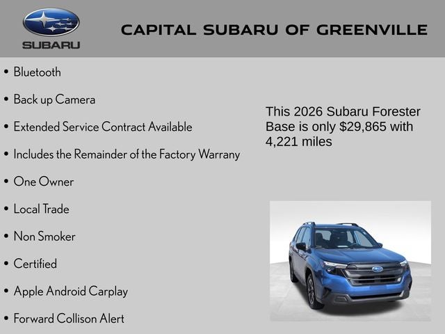 2026 Subaru Forester Base