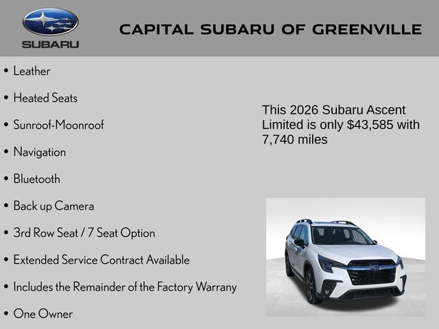 2026 Subaru Ascent Limited