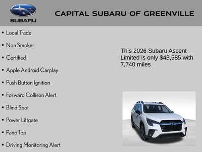 2026 Subaru Ascent Limited