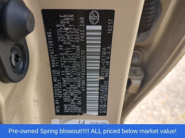 2012 Toyota Camry XLE