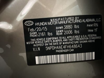 2015 Hyundai Elantra SE