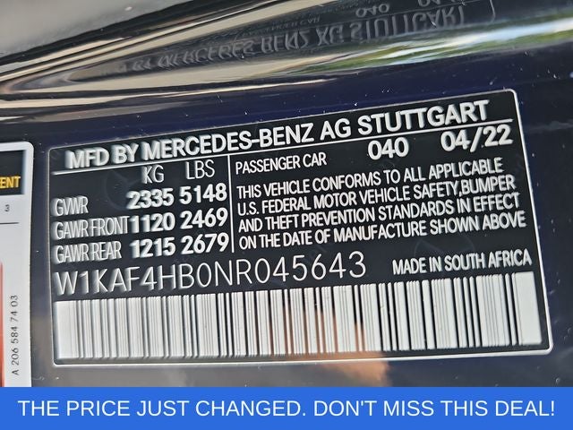 2022 Mercedes-Benz C-Class C 300 4MATIC®