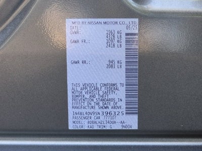 2025 Nissan Altima 2.5 SV