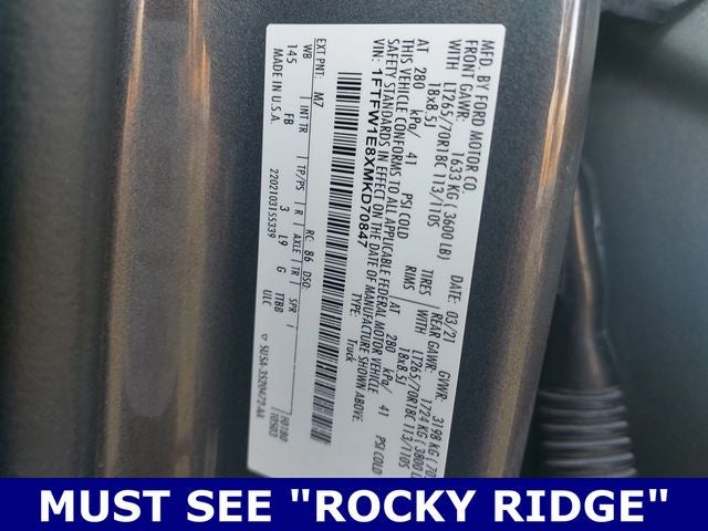 2021 Ford F-150 XLT **ROCKY RIDGE**