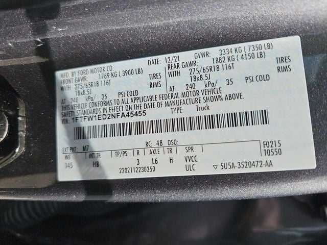 2022 Ford F-150 Lariat