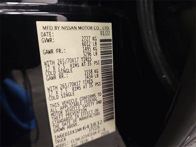 2022 Nissan Frontier PRO-4X