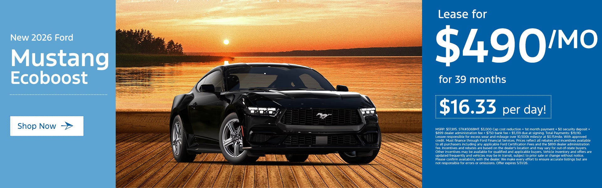 2026 Mustang Ecoboost deal