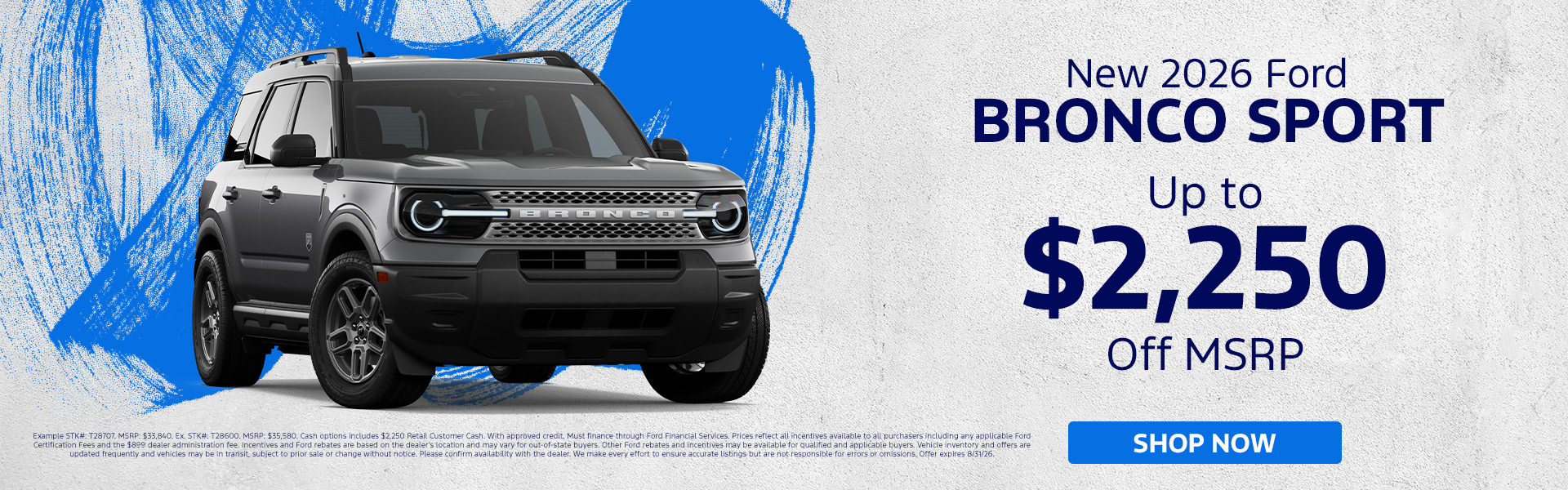 2026 Bronco Sport Deal