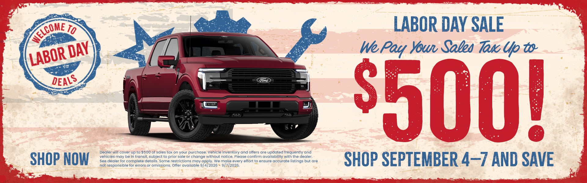 We Pay Your Sales Tax!